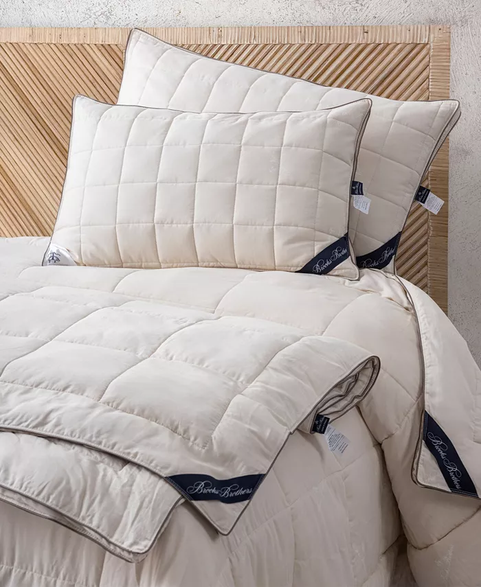 Brooks Brothers Kapok， Cotton Comforter， Queen