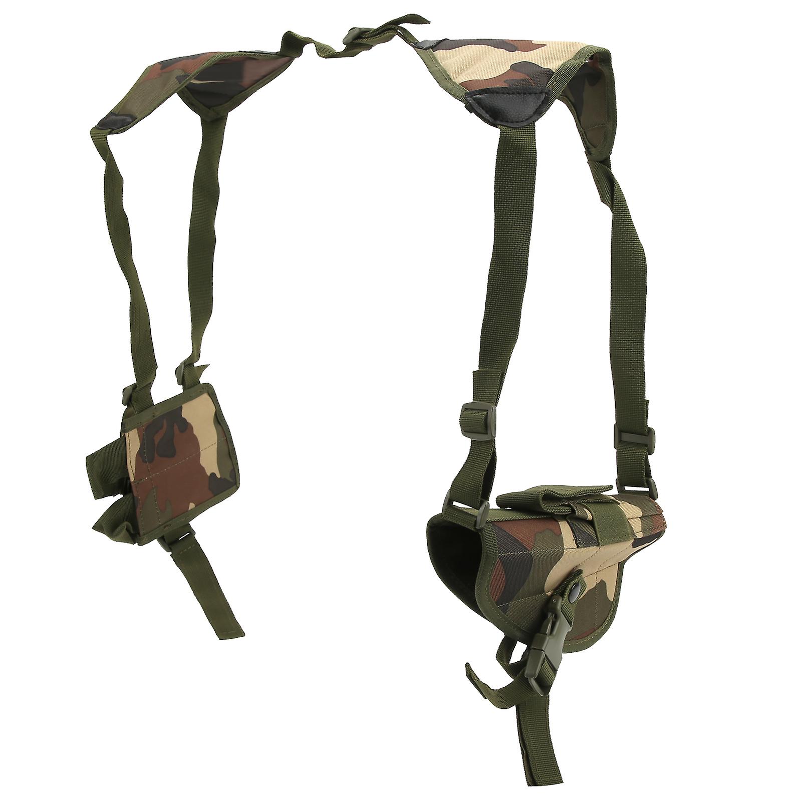 Outdoor Armpit Bag Universal Dual Shoulder Straps Multifunction Nylon Accessory Bagarmy Green Camouflage