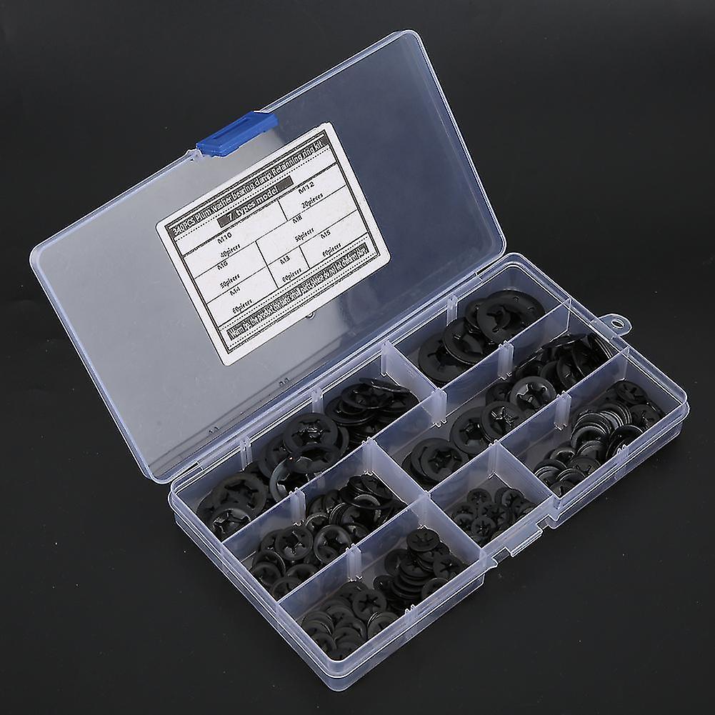 340Pcs Internal Tooth Starlock Washer Fastener Manganese Steel M3‑M12 Hardware Supplies