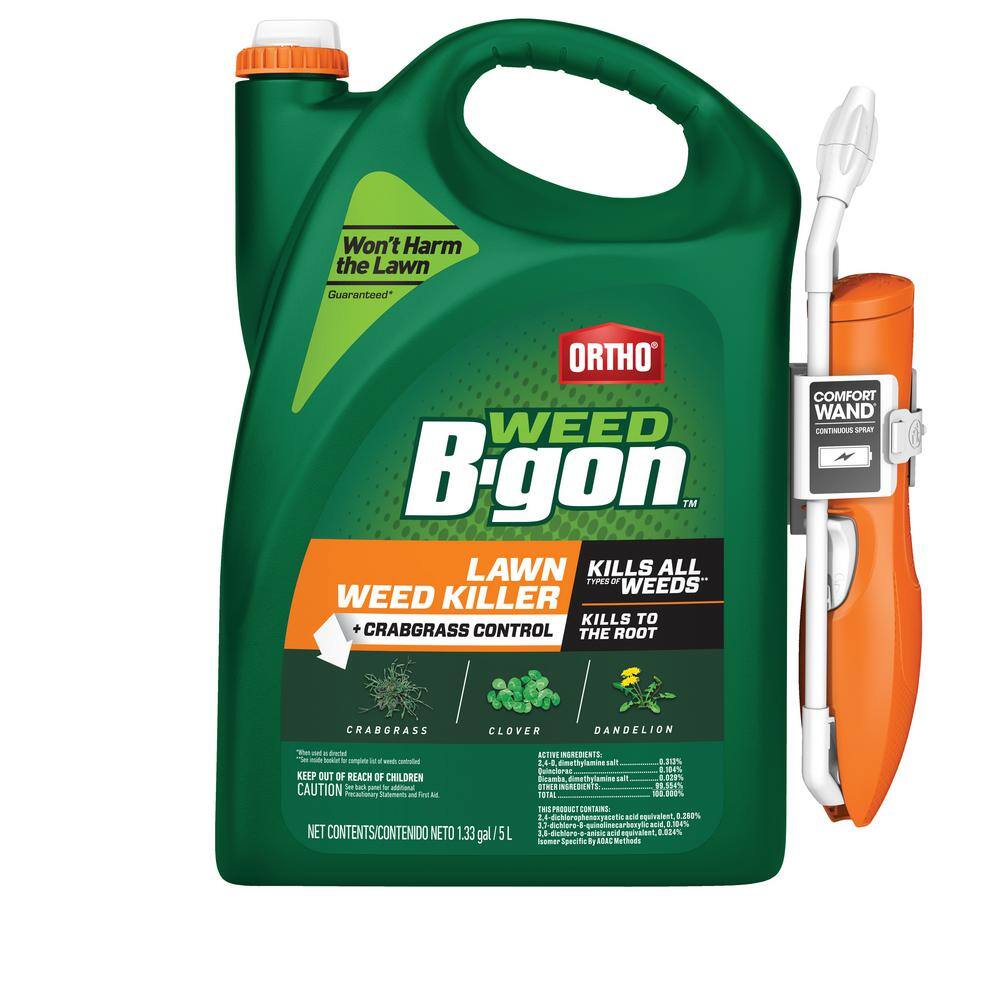 Ortho Weed B-gon 1.33 gal. Lawn Weed Killer Ready-To-Use plus Crabgrass Control with Comfort Wand 042461005