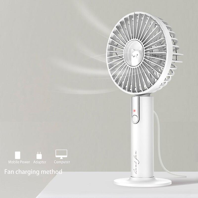 Portable Handheld Fan Usb Rechargeable Battery Adjustable Three-block Wind Speed Cooling Cooling Desk Outdoor Travel Magic