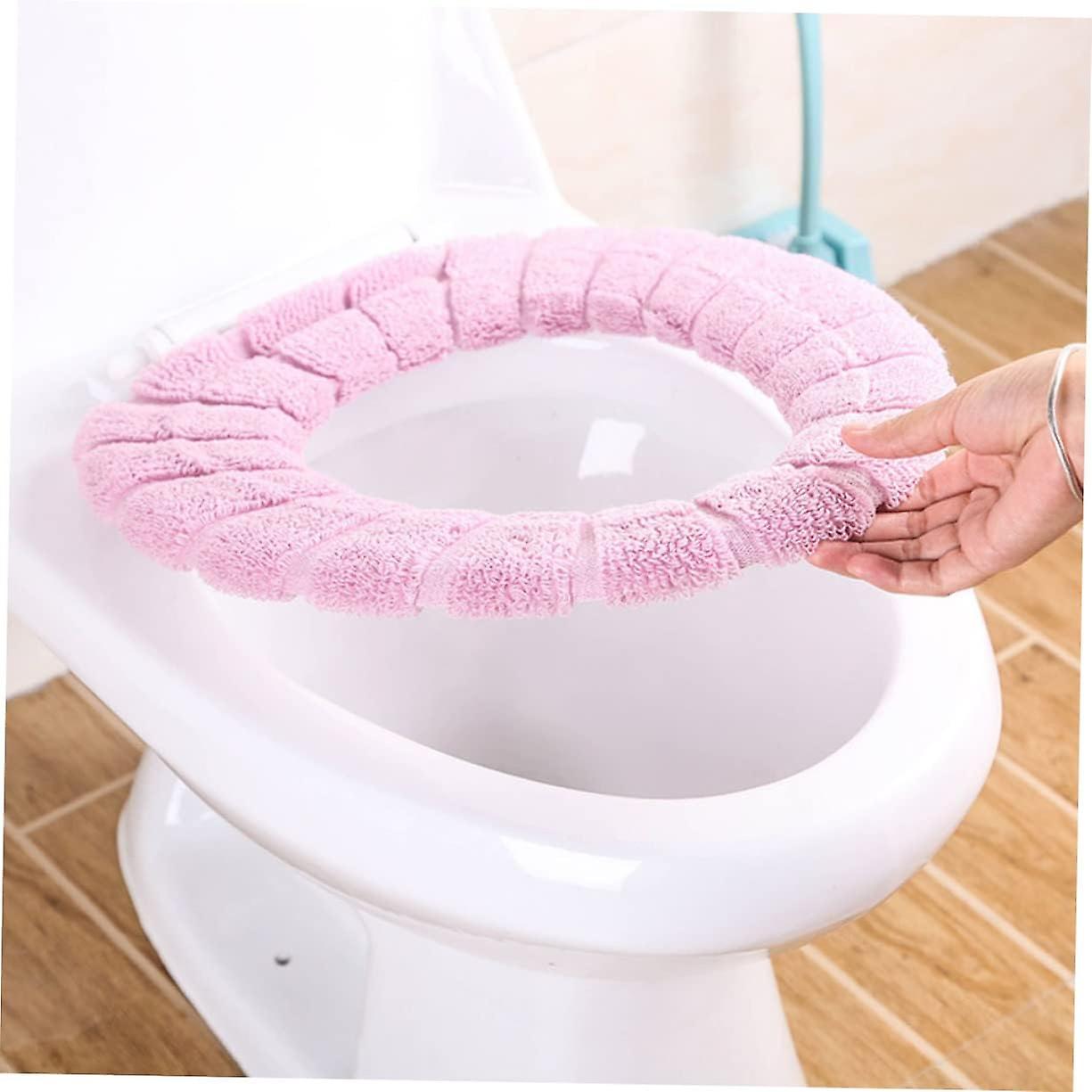 2pcs Toilet Flap Toilet Covers for Bathroom Toilet Cushion Toilet Warmer Stretchable Toilet Seat Pad