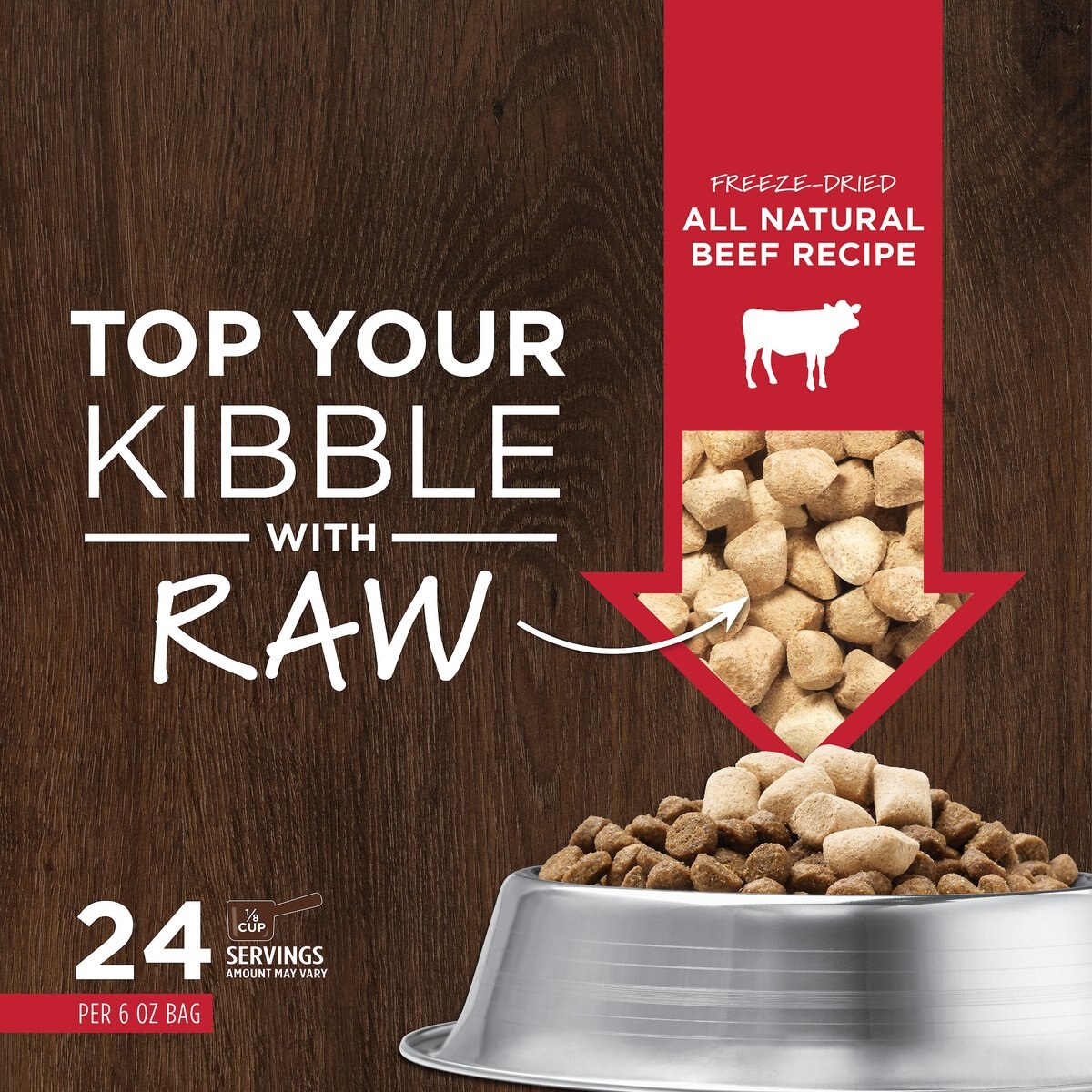 Instinct Raw Boost Mixers Beef Recipe Grain-Free Freeze-Dried Dog Food Topper