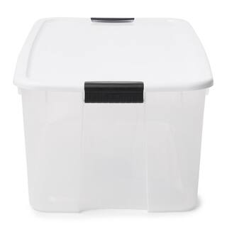 Sterilite 116-Qt. Stackable Latching Storage Box Containers Clear (4-Pack) 4 X 19909804