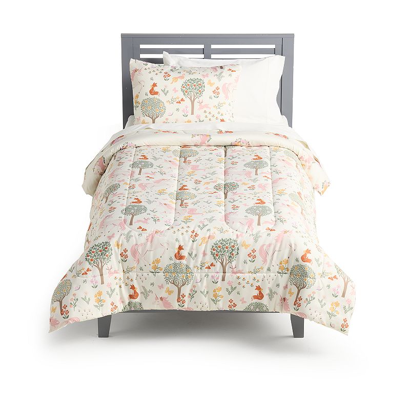 The Big One Kids? Harper Unicorn Reversible Comforter Set with Shams