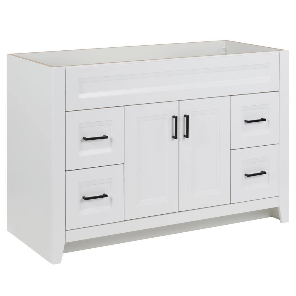 Home Decorators Collection Ridge 48 in. W x 21.6 in. D x 34 in. H Bath Vanity Cabinet without Top in White RG48-WH