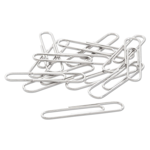 Acco Paper Clips， #1， Smooth， Silver， 100 Clips/Box， 10 Boxes/Pack (72380)