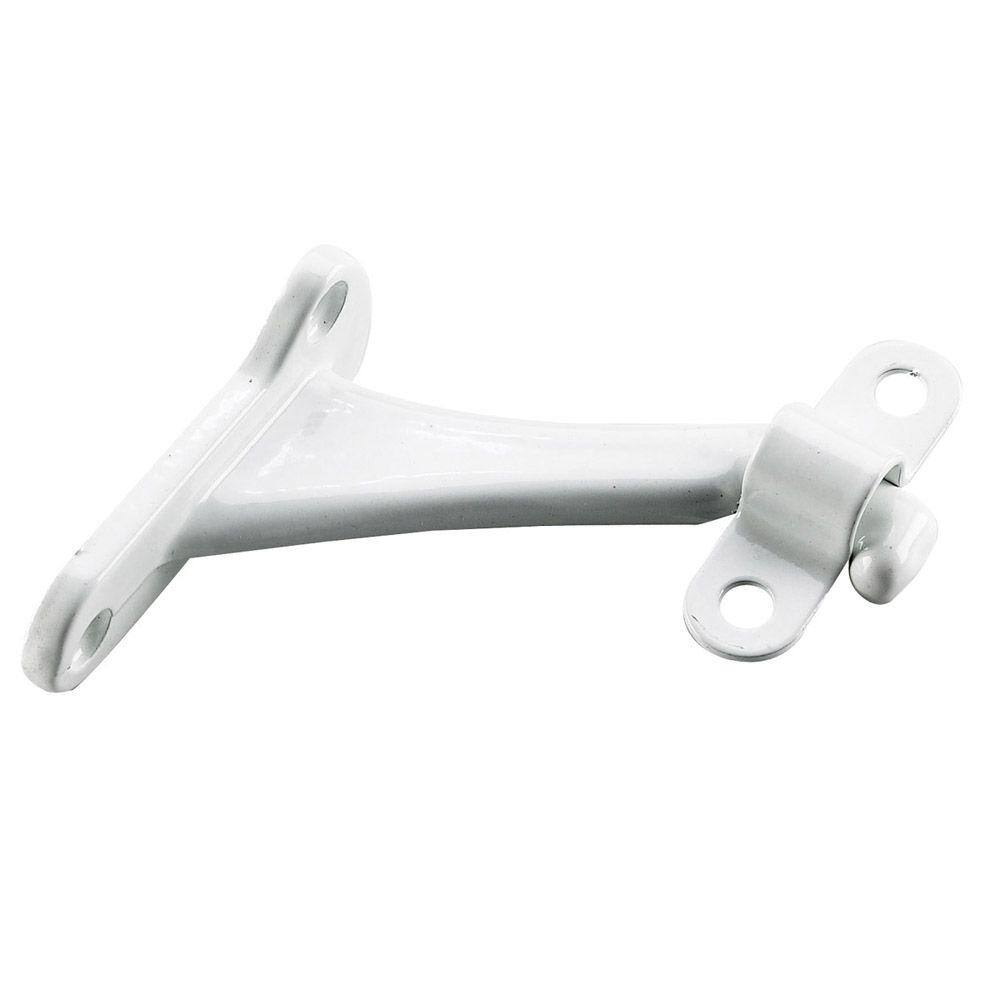 Onward 3 in. (76 mm) White Heavy-Duty Zamak Hand Rail Bracket for Flat Bottom Handrail 2282WV