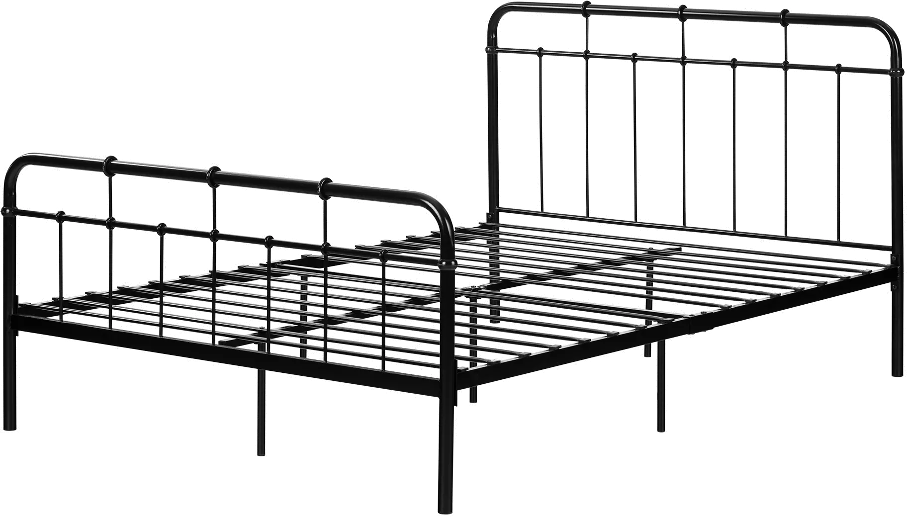 Versa Black Industrial Metal Full Platform Bed - South Shore