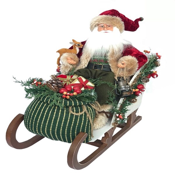 20 inch Country Sleigh Santa Claus