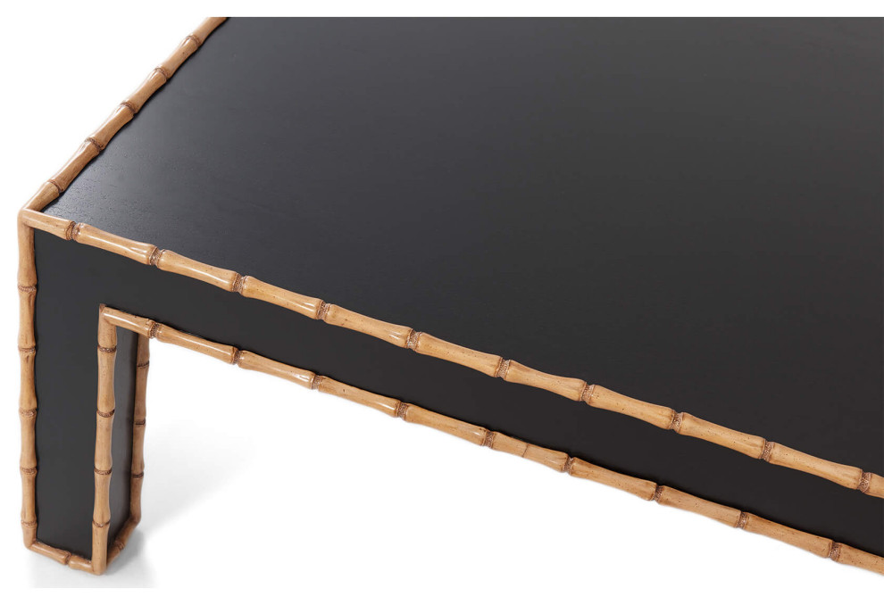 Faux Bamboo Square Cocktail Table   Asian   Coffee Tables   by English Georgian America  Houzz