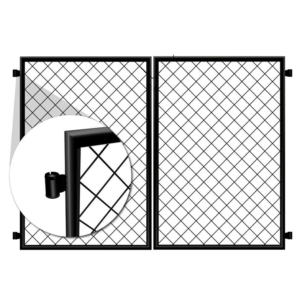 Vigoro 37.3 in. H x 50.2 in. W Steel Diamond Mesh Garden Fence Gate 860657