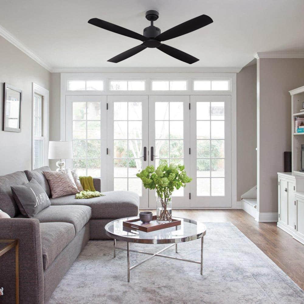 Home Decorators Collection Kitteridge 52 in Indoor Matte Black Ceiling Fan