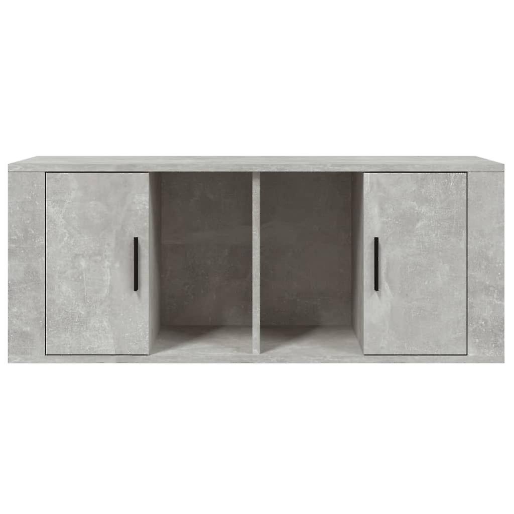 Tv Cabinet Concrete Grey 100x35x40 Cm Engineered Wood