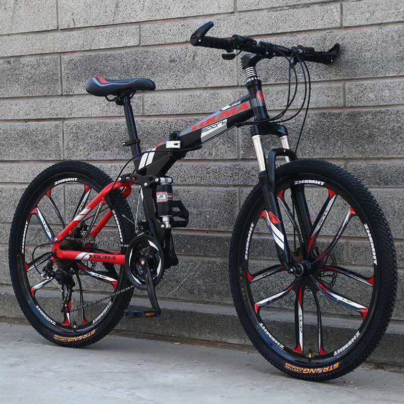 2023 Folding Mountain Bike With Aluminium Frame folding sport bike bicycle  beach cruiser fat bicycle Mountain Bike Cycling 21 Speed