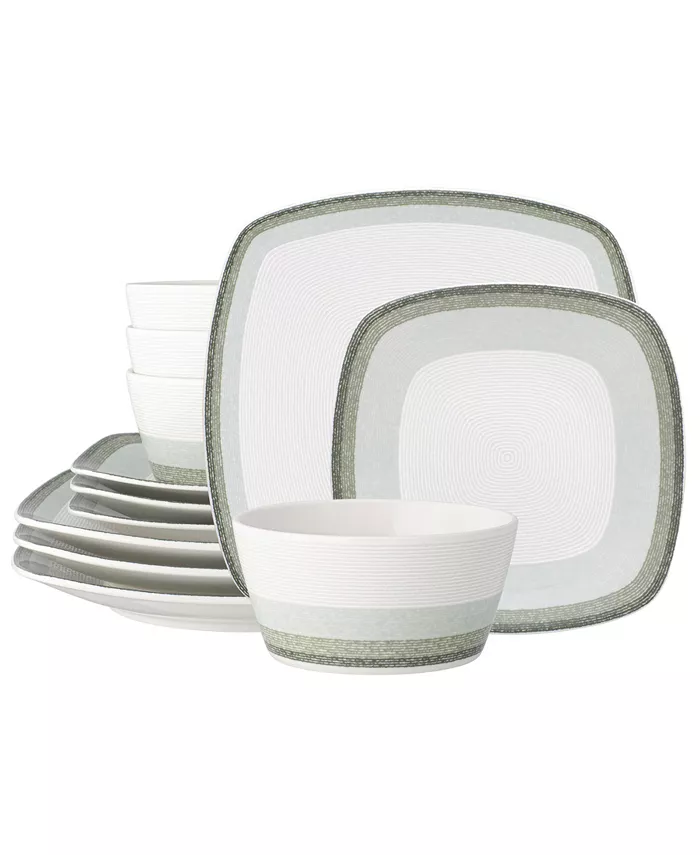 Noritake Colorscapes Layers 12 Piece Square Dinnerware Set