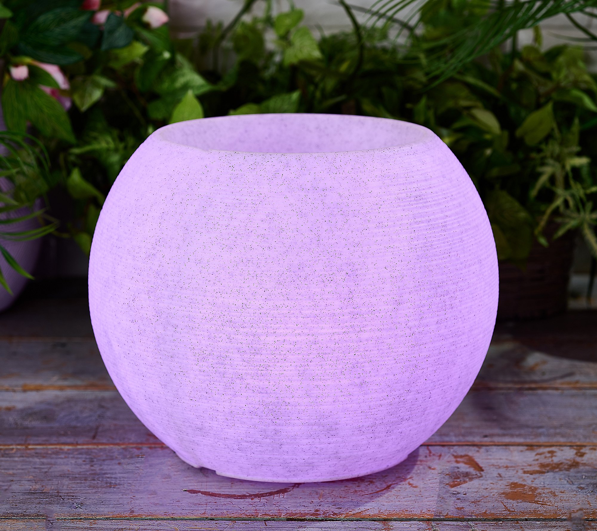 As Is Scott Living 15.7W x 12.4H Illuminated Large Planter