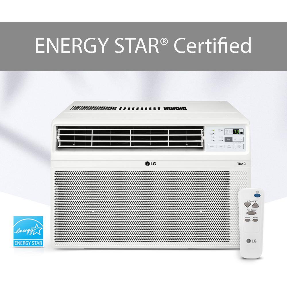 LG 14000 BTU Window Smart Air Conditioner Cools 700 sq. ft. with ENERGY STAR and Remote Wi-Fi Enabled in White LW1523ERSM