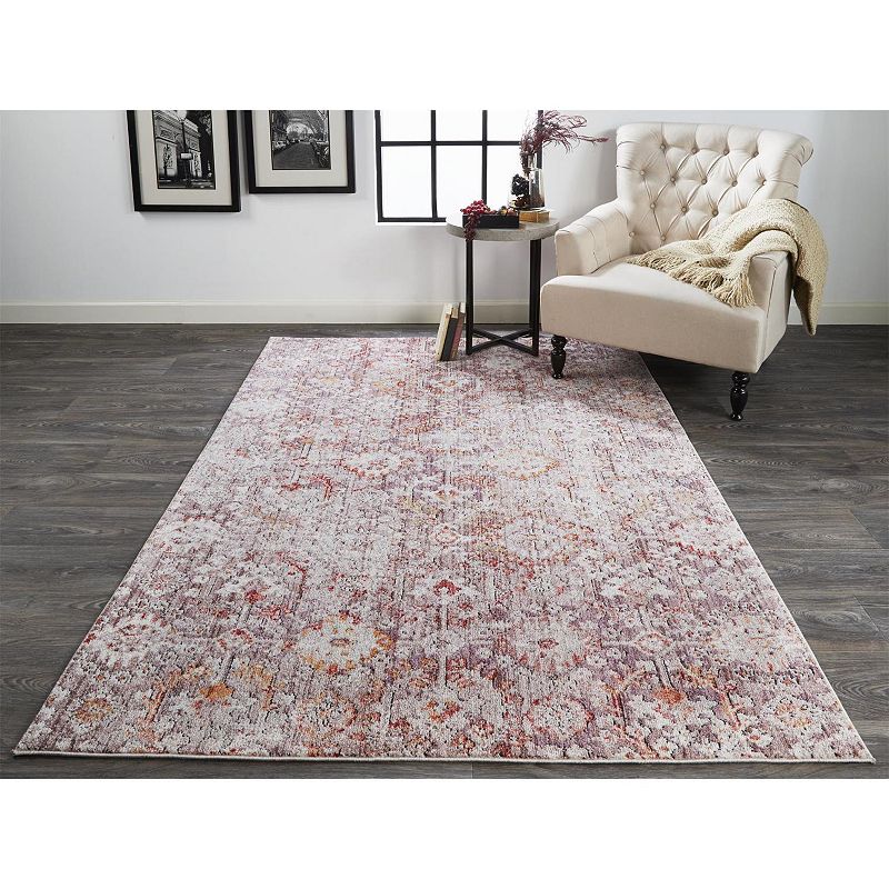 Weave and Wander Matana Pink Ornamental Area Rug