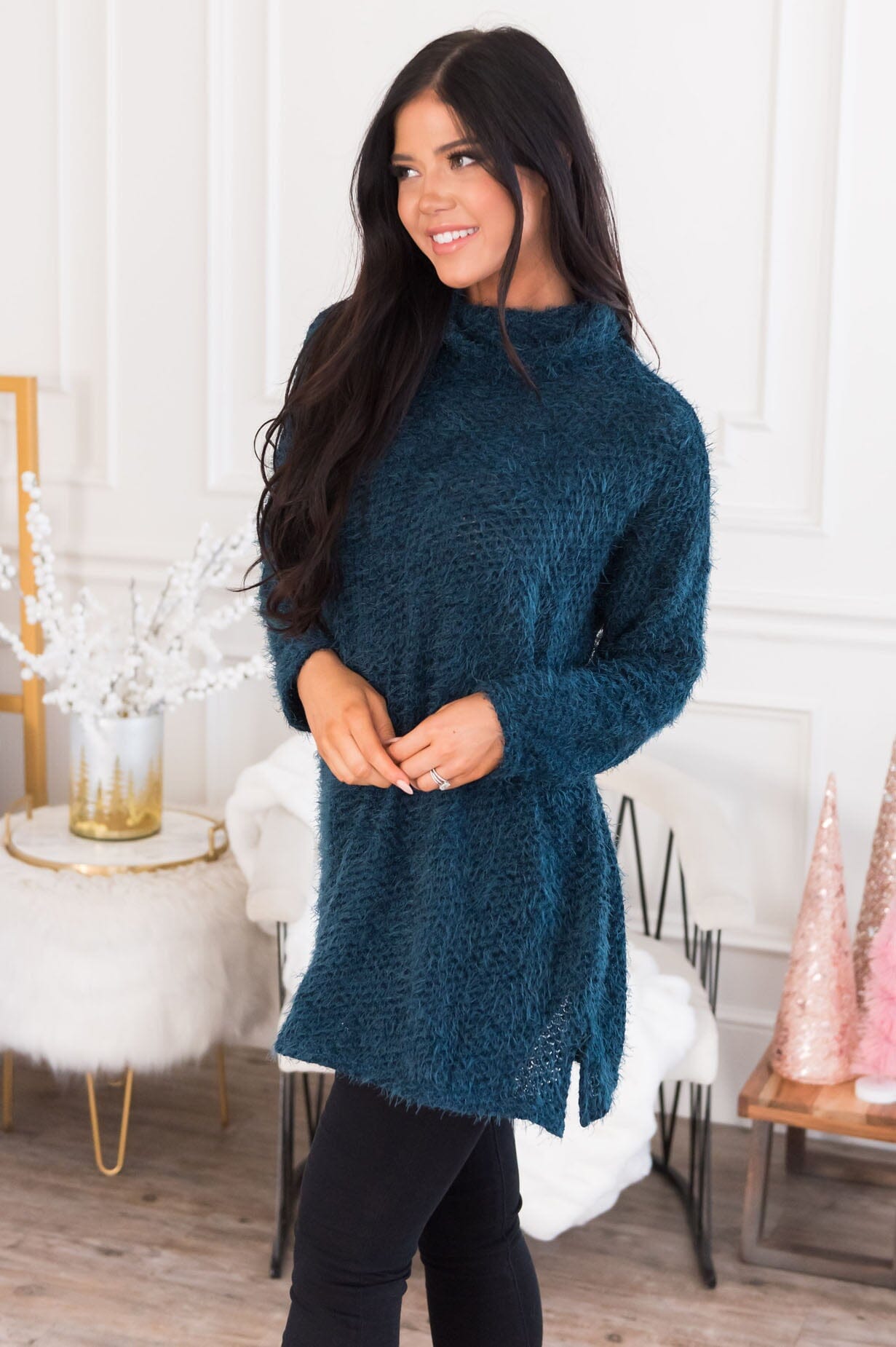 Falling For Chenille Modest Sweater