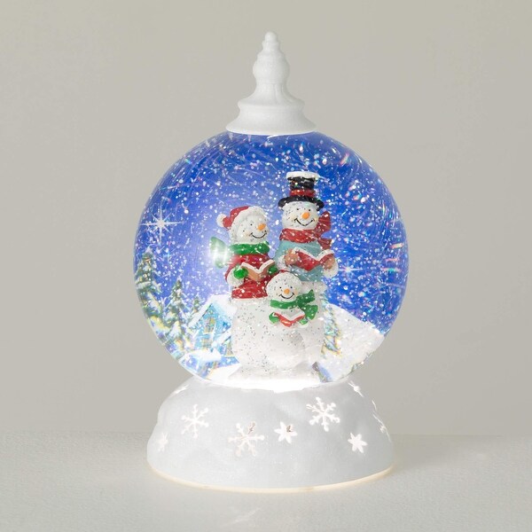 9.25H Sullivans Christmas Lighted Snowman Shimmer Globe，Multicolor