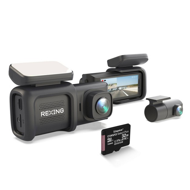 Rexing Dt2 Dual Channel 1080p Front And Rear Dash Cam