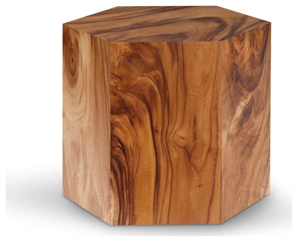 Honeycomb Side Table  Chamcha Wood   Rustic   Side Tables And End Tables   by Phillips Collection  Houzz
