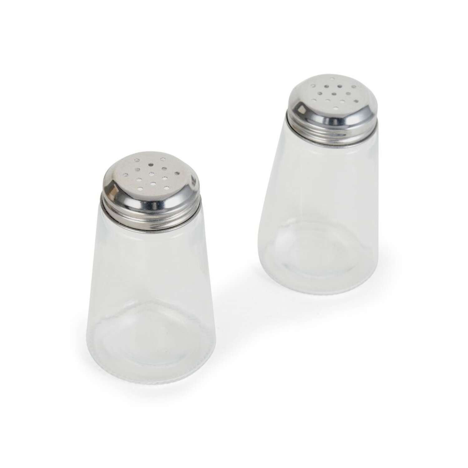 Lifetime Gemco 3 oz Clear/Silver Glass Bevelled Salt and Pepper Set 2 pk