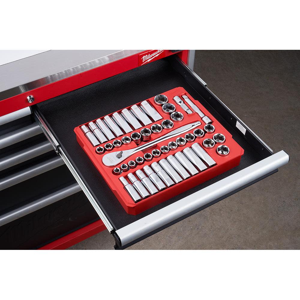 Milwaukee 47pc 1/2 Socket Wrench Set (SAE and Metric) and 8pc Screwdriver Set Bundle