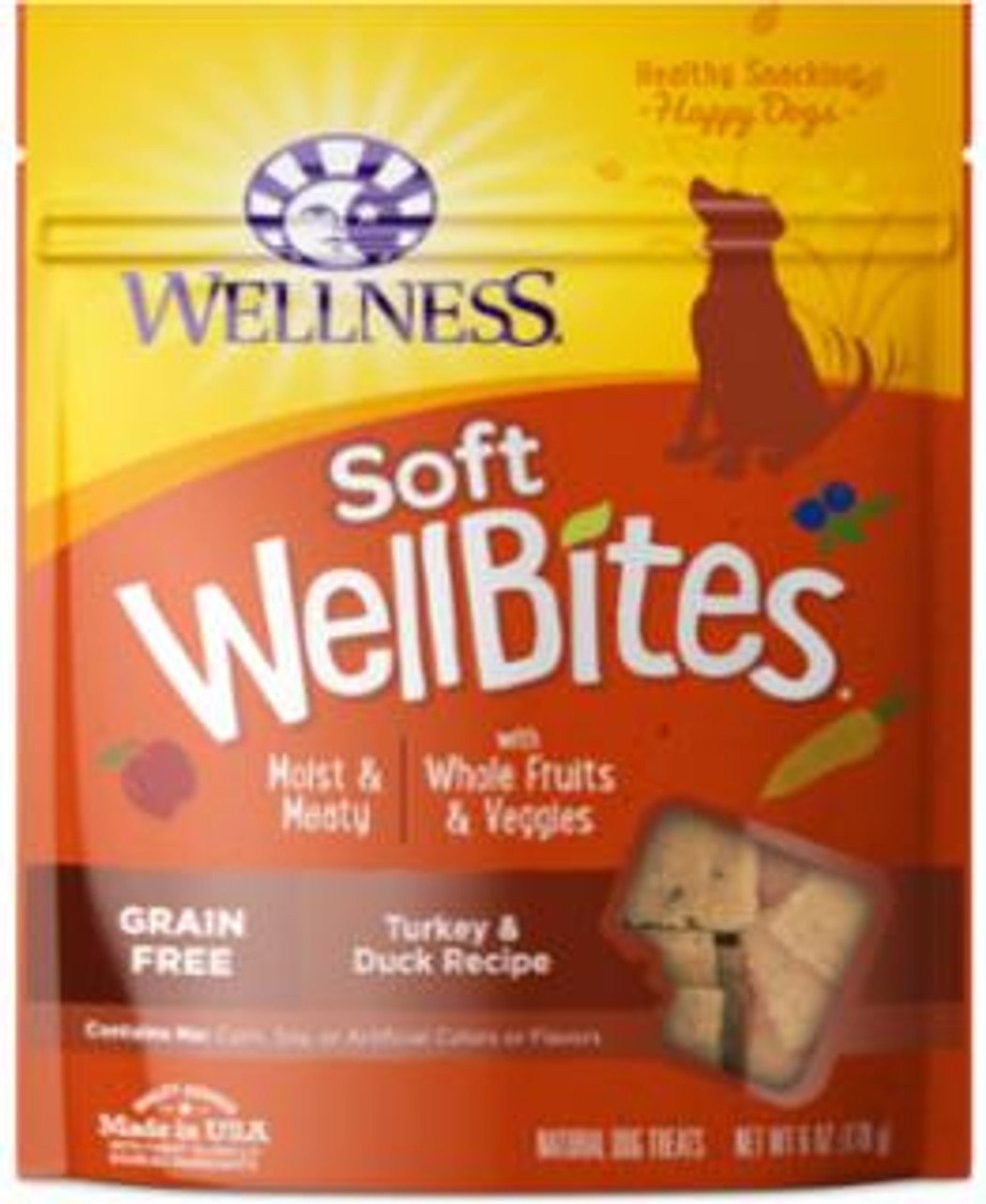 Wellness Wellbites Turkey and Duck Soft and Chewy Dog Treats 6oz Bag