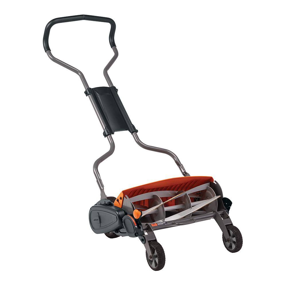 Fiskars StaySharp 18 in. Cut Manual Push Non Electric Walk Behind Reel Mower 362050-1002