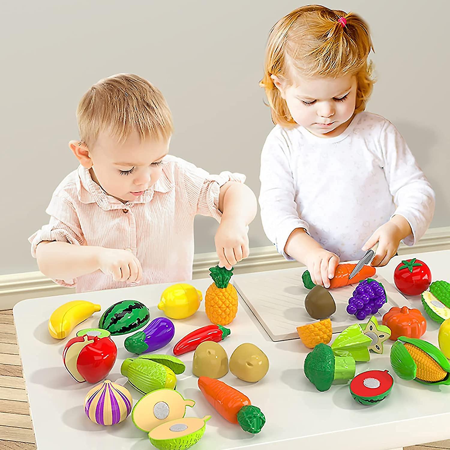 Children's Play House Toy Kitchen Boys And Girls Vegetables Cut Watch Baby Cut Fruit Boy Combination Music