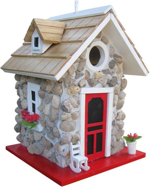 Home Bazaar Fieldstone Stone Guest Cottage Birdhouse