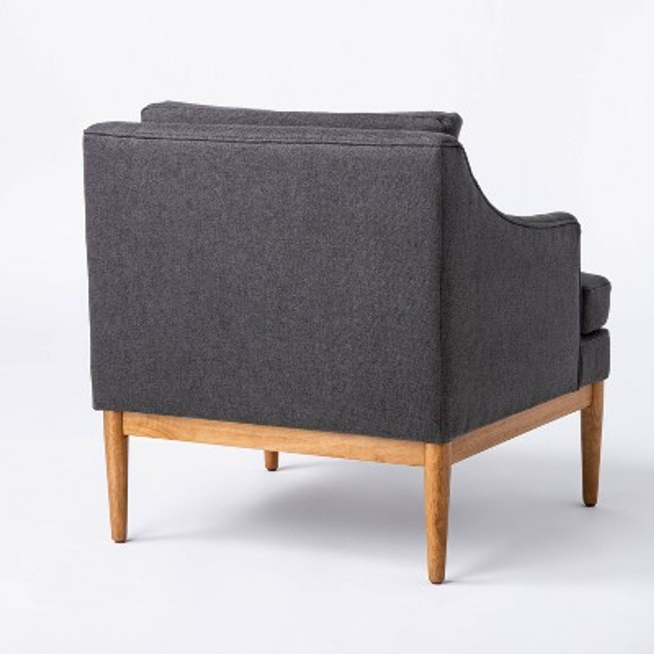 Howell Upholstered Accent Chair with Wood Base Knock Down Dark Gray - Threshold designed with Studio McGee