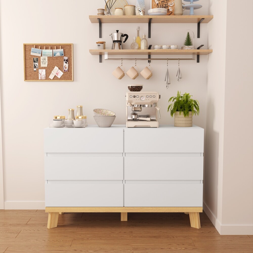 6 Drawers MDF Storage Cabinet