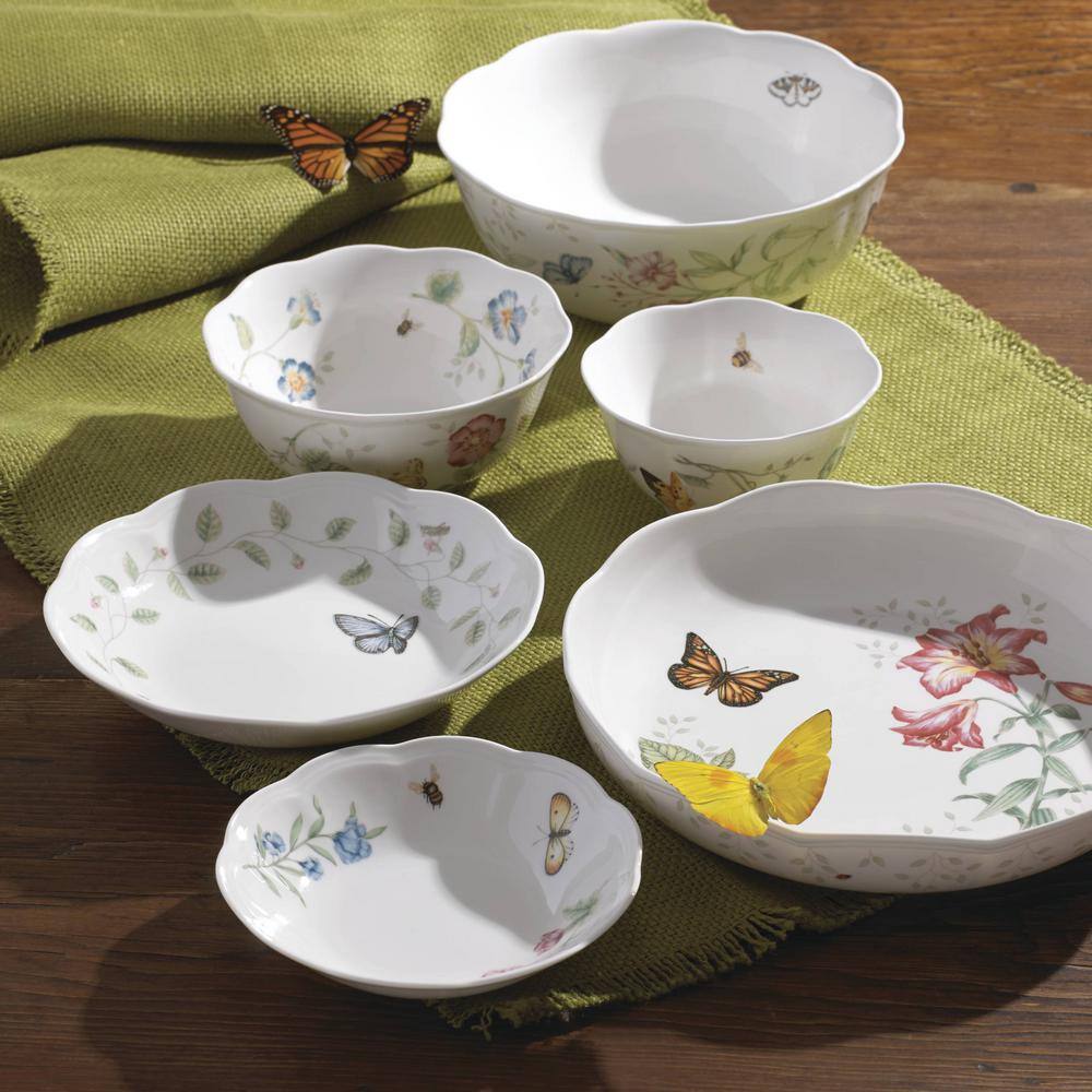 Lenox Butterfly Meadow 20 oz. Porcelain Multi Color All Purpose Bowl 806735