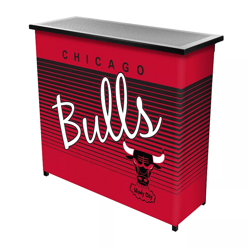 Chicago Bulls Hardwood Classics 2-Shelf Portable Bar with Case