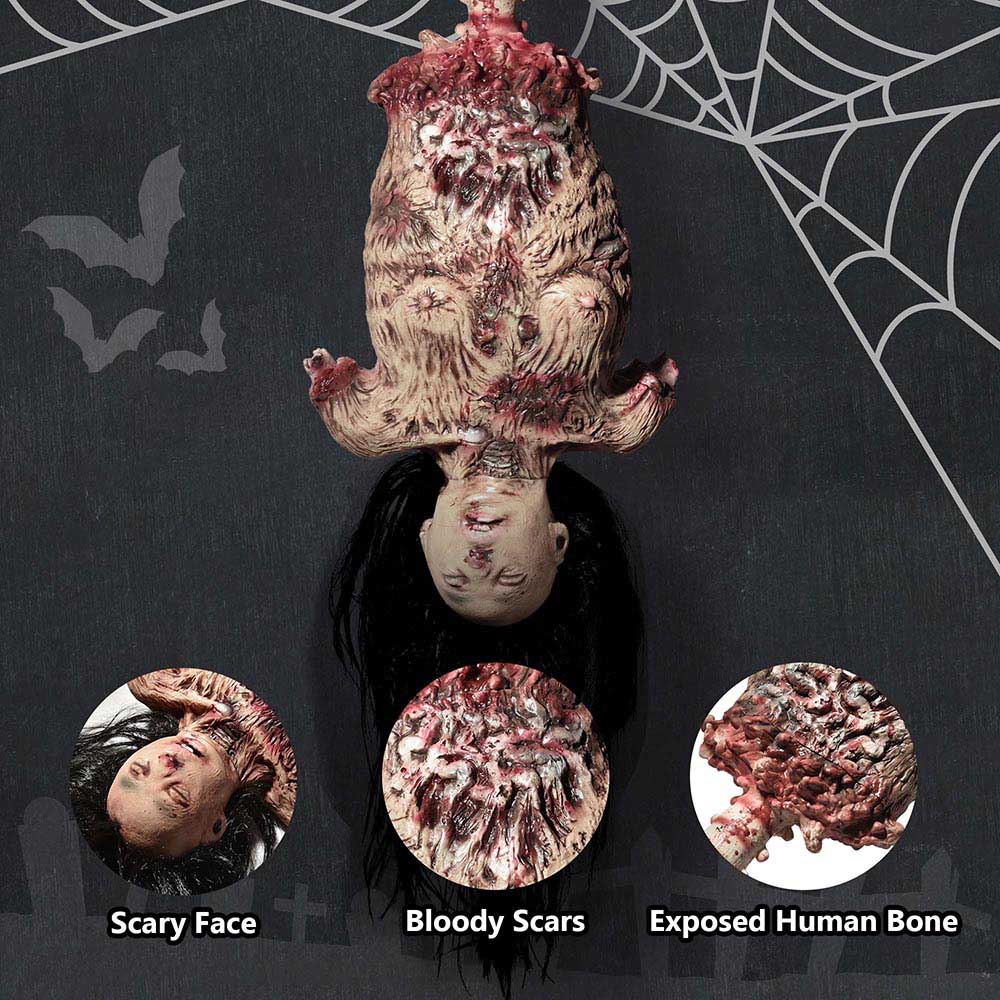 Yescom Halloween Prop Limbless Hanging Woman w/ Hair