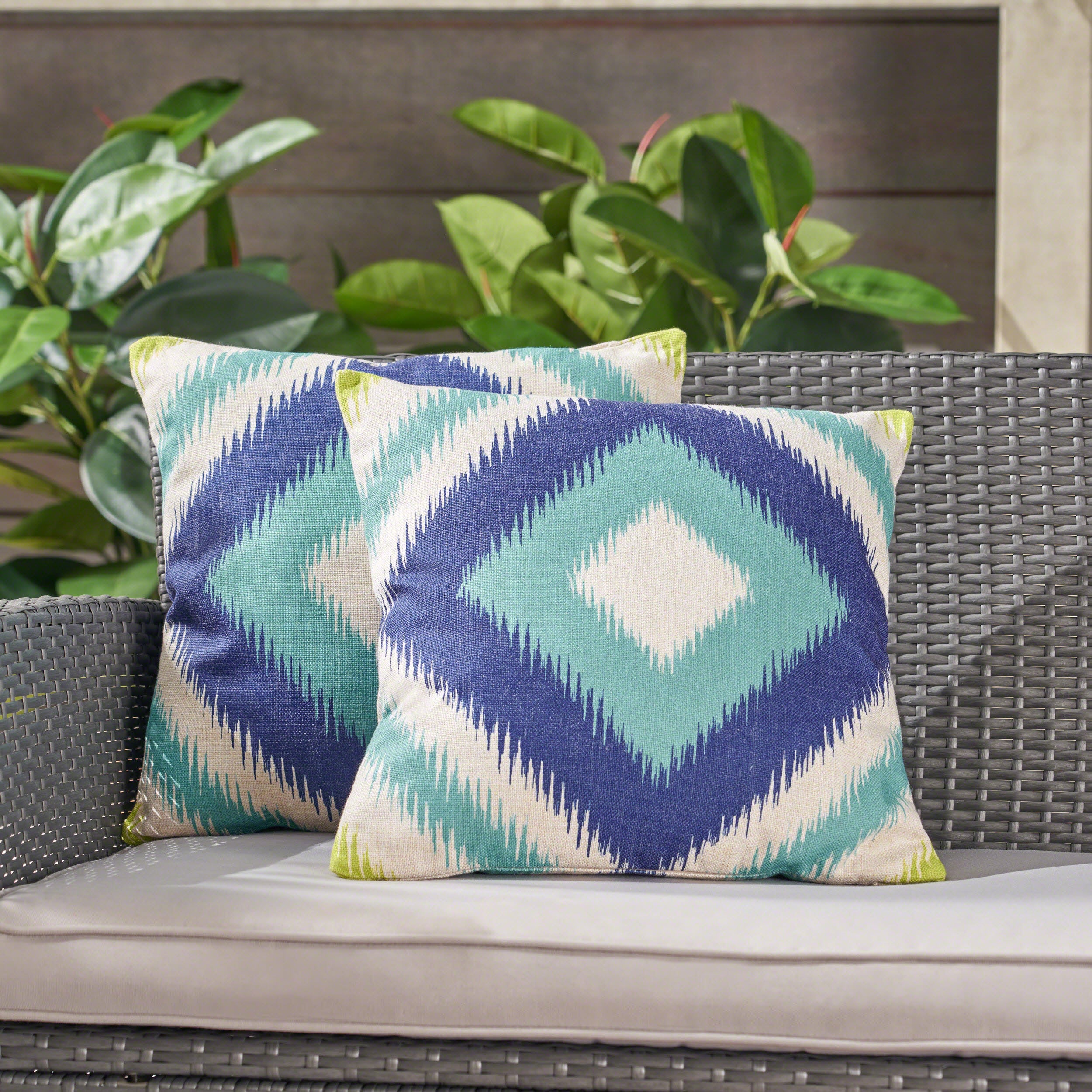 Karen Outdoor 18-inch Water Resistant Square Pillows