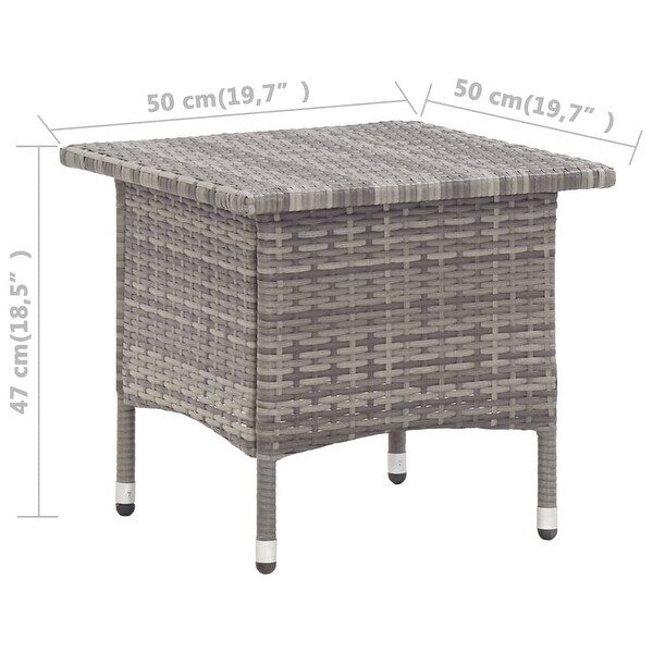 vidaXL Tea Table Gray 19.7