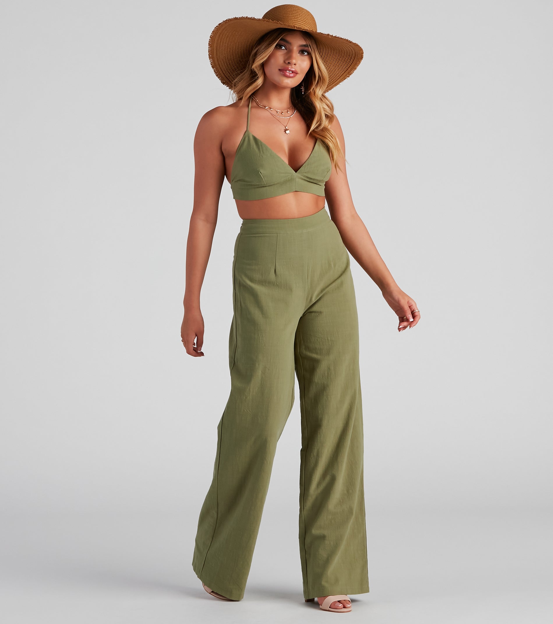 Whisked Away Halter Crop Top