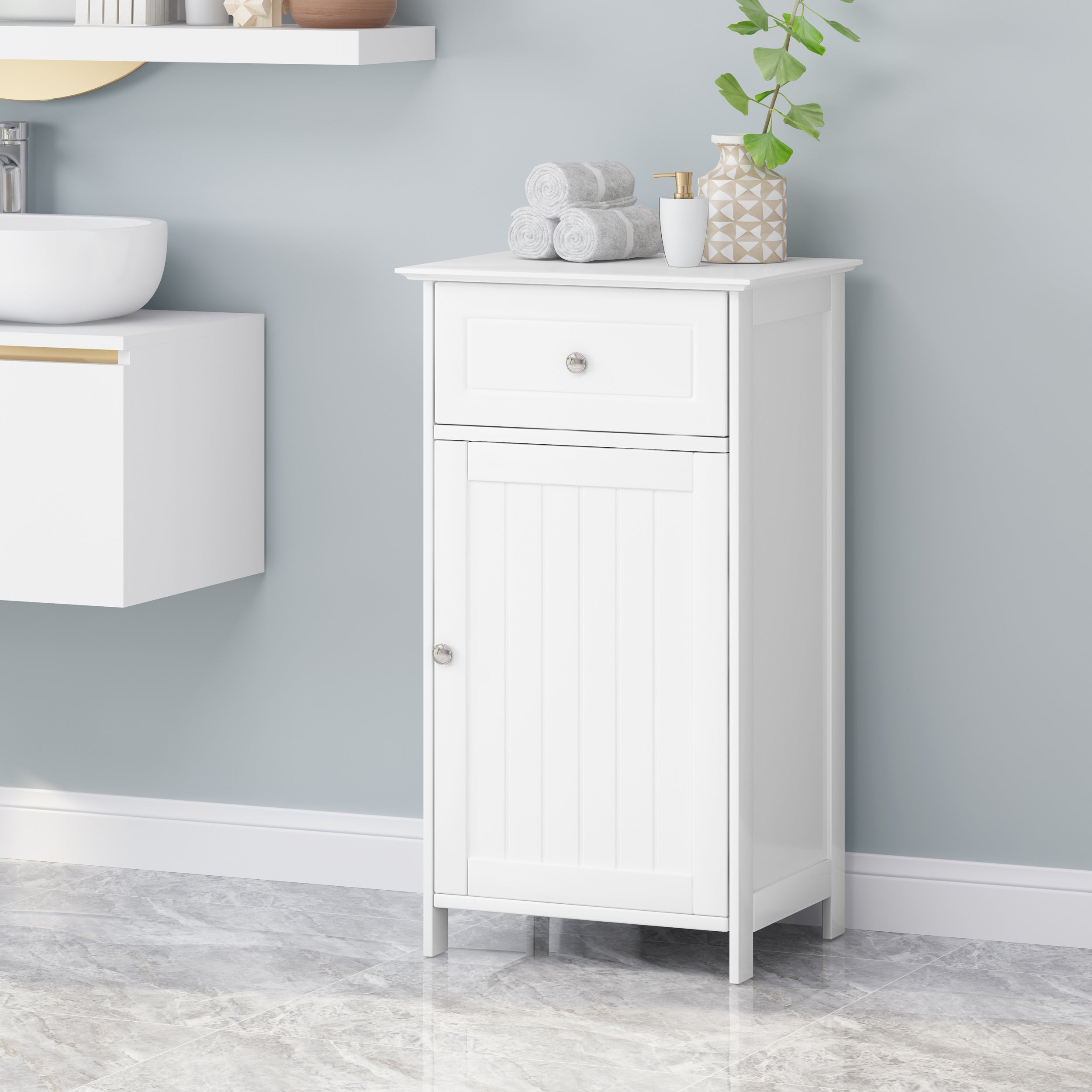 Melodi Contemporary Bathroom Storage Cabinet