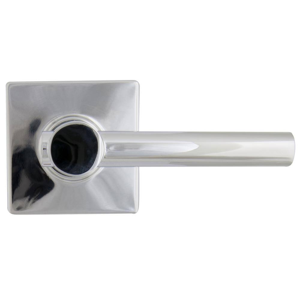 Defiant Highland Bright Chrome Hall and Closet Door Lever with Square Rose 32LD8203A