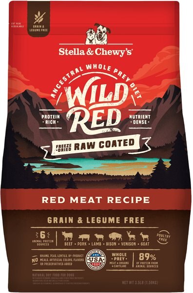 Stella and Chewy's Wild Red Raw Coated Kibble Grain-Free Red Meat Recipe Dry Dog Food