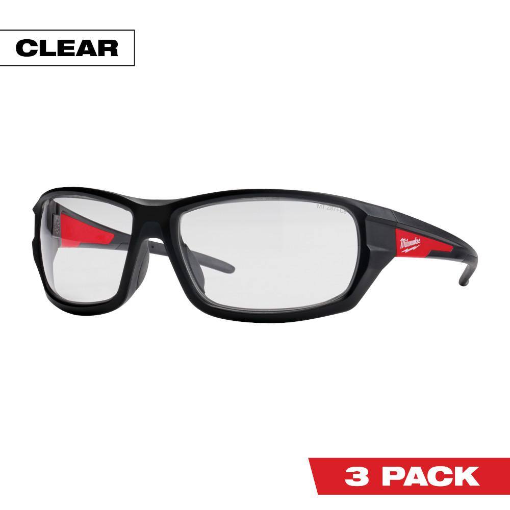 MW Performance Safety Glasses with Clear Fog-Free Lenses (3-Pack) 48-73-2020X3