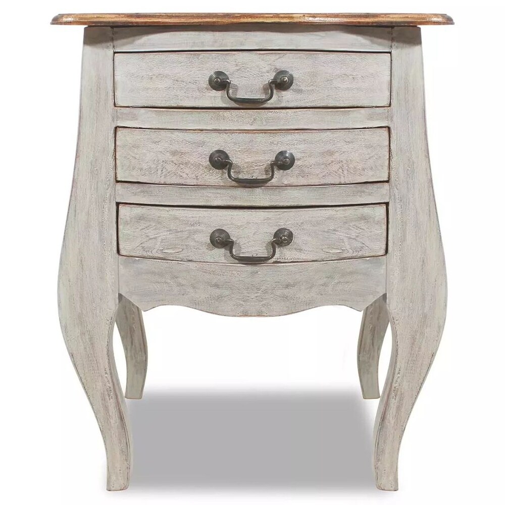 vidaXL Bedside Cabinet Solid Reclaimed Wood 18.9\