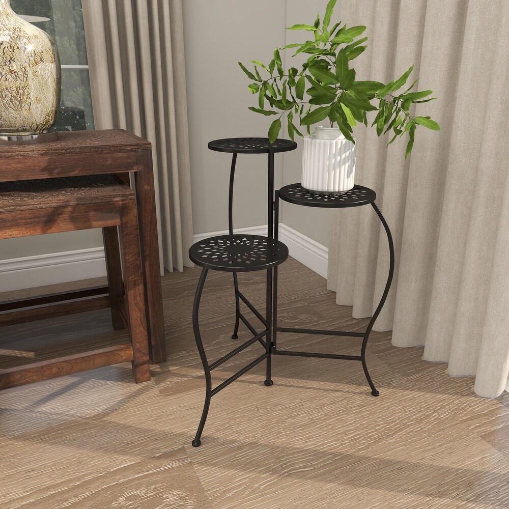 Metal Indoor Outdoor 3 Tier Plantstand