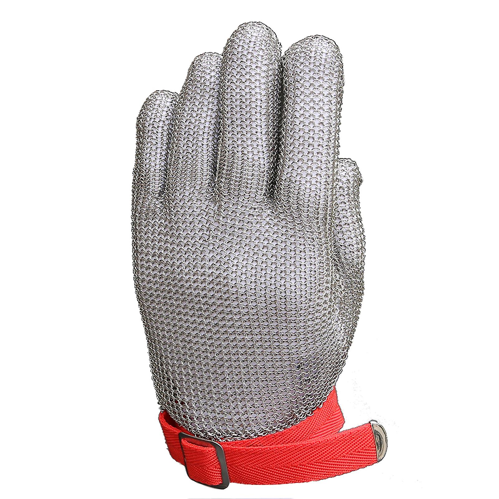 S 2 High-quality 304l Stainless Steel Mesh Knife Cut Resistant Chain Mail Protective Glove For Kitchen Butcher Working Safety