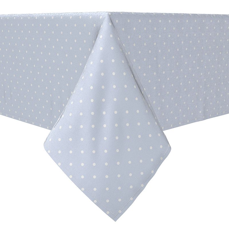 Square Tablecloth， 100% Cotton， 60x60， Mini Dots Blue