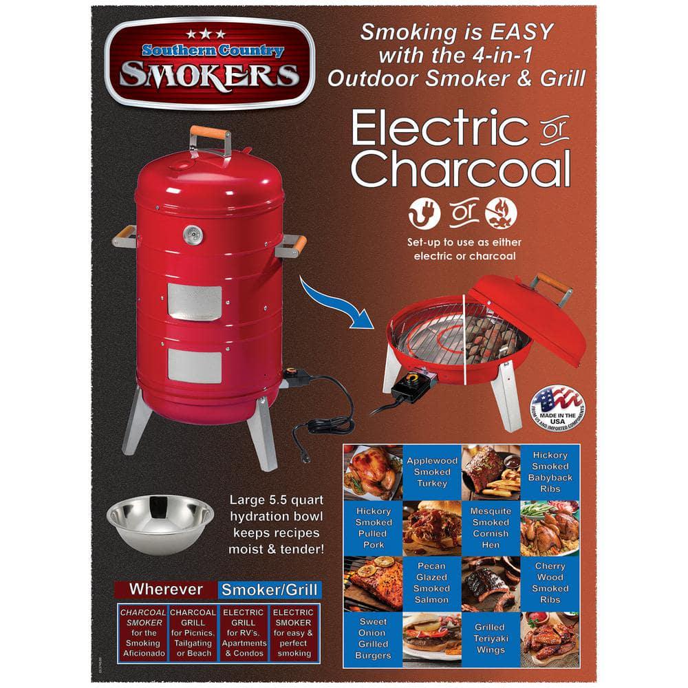 Americana 4in1 Electric or Charcoal Smoker and Grill